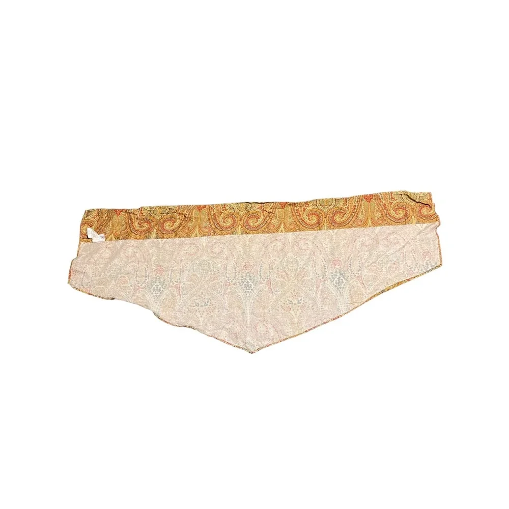 X2 Waverly Home Classics Cotton Paisley Window Valance Paddock Shawl 49x22